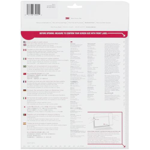 3M PF121 Blickschutzfilter Black für 30,7cm (12,1") 4:3