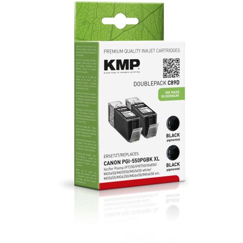 KMP C89D Tintenpatrone sw DP kompatibel mit Canon PGI-550PGBK