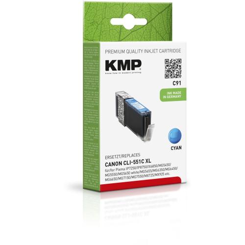 KMP C91 Tintenpatrone cyan komp. mit Canon CLI-551 C XL