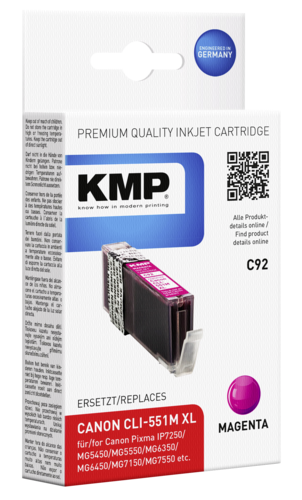 KMP C92 Tintenpatrone magenta komp. mit Canon CLI-551 M XL