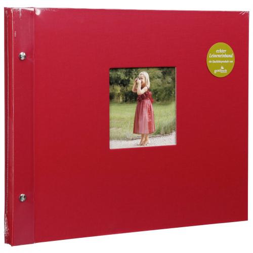 Goldbuch Bella Vista rot   39x31 Schraubalbum 40 weiße Seiten