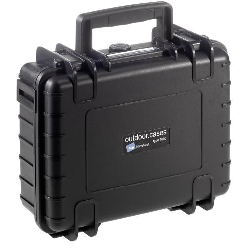 B&W Outdoor Case Type 1000 schwarz mit Schaumstoff Inlay