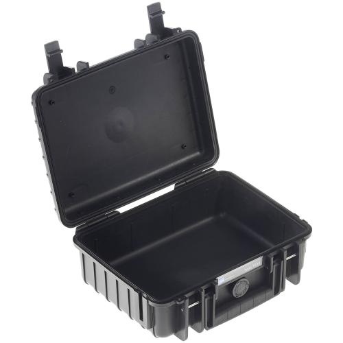B&W Outdoor Case Type 1000 schwarz mit Facheinteilung