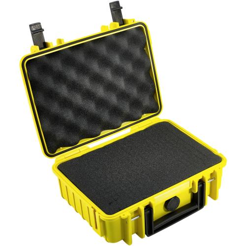 B&W Outdoor Case Type 1000 gelb mit Schaumstoff Inlay