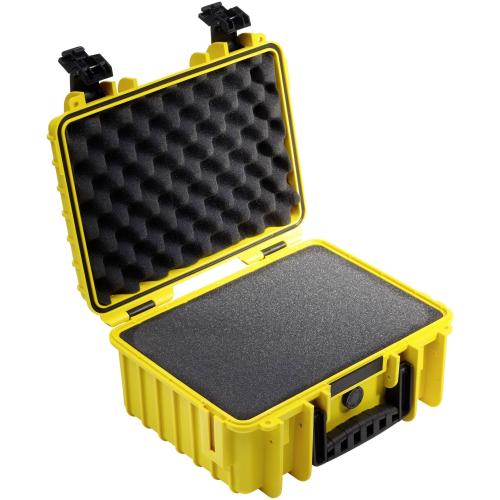 B&W Outdoor Case Type 3000 gelb mit Schaumstoff Inlay