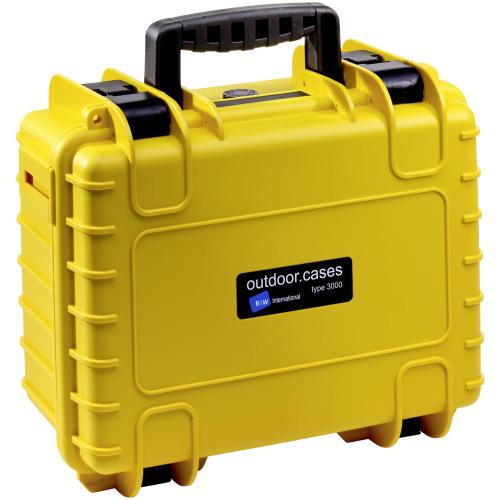 B&W Outdoor Case Type 3000 gelb mit Facheinteilung