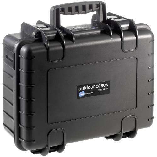 B&W Outdoor Case Type 4000 schwarz mit Schaumstoff Inlay