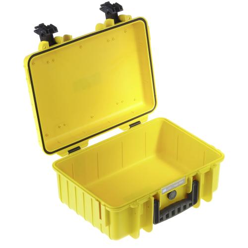 B&W Outdoor Case Type 4000 gelb mit Schaumstoff Inlay