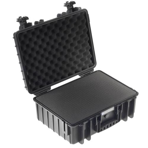 B&W Outdoor Case Type 5000 schwarz mit Schaumstoff Inlay