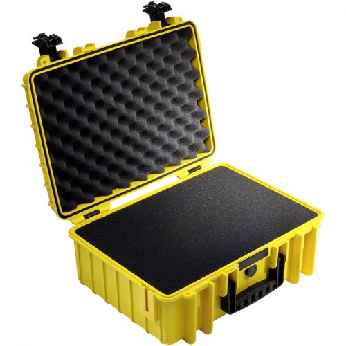 B&W Outdoor Case Type 5000 gelb mit Schaumstoff Inlay