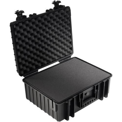 B&W Outdoor Case Type 6000 schwarz mit Schaumstoff Inlay