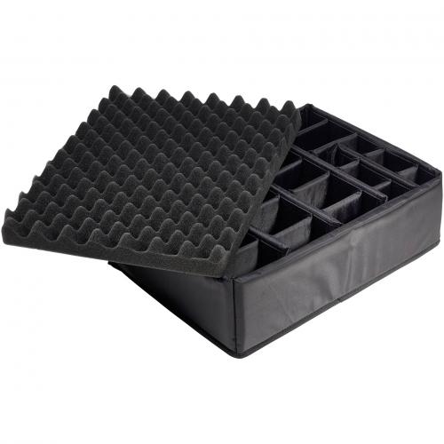 B&W Outdoor Case Type 6000 schwarz mit Facheinteilung