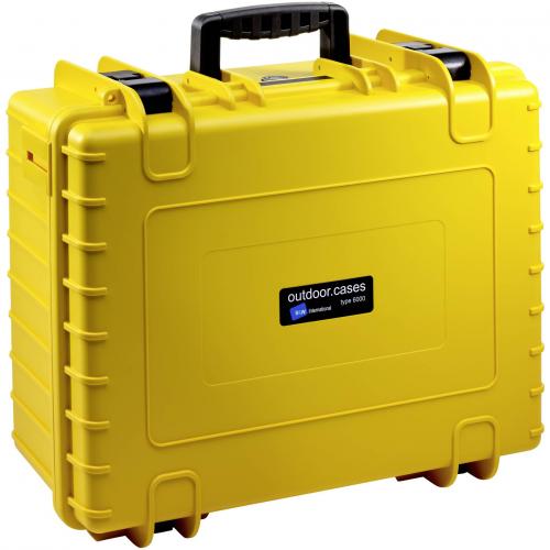 B&W Outdoor Case Type 6000 gelb mit Schaumstoff Inlay