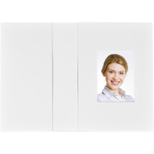 1x100 Daiber Passbildmappen weißmatt 31x42 mm