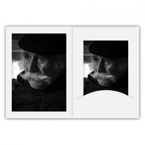 1x100 Daiber Portraitmappen m. Passepartout 13x18 weissmatt