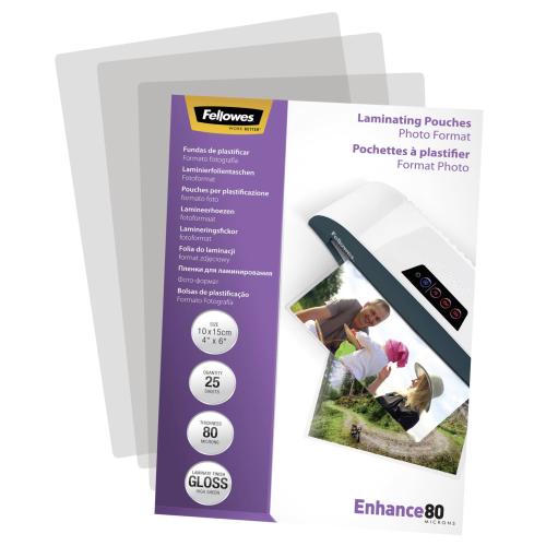Fellowes Laminierfolie 10x15 cm 80 mic glänzende