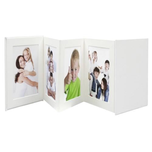 Deknudt Leporello weiß   8x10x15 Kunstleder 8 Bilder   A66DC1 8PH