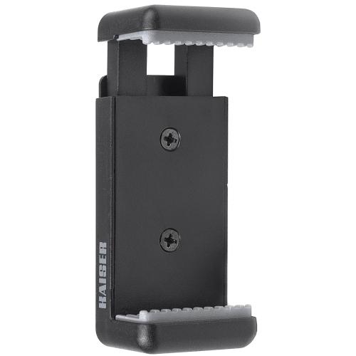 Kaiser Smartphone-Halter schwarz mit 2 Stativgewinden        6015