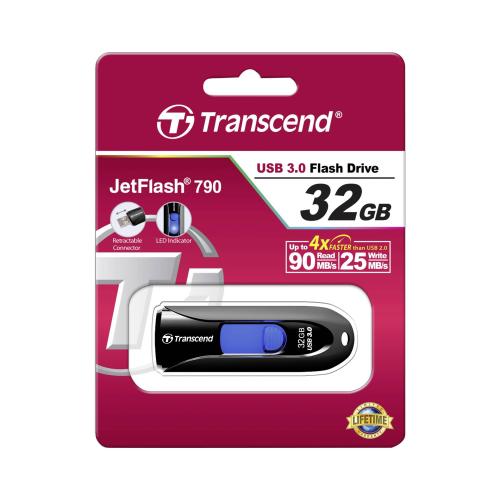 Transcend JetFlash 790      32GB USB 3.1 Gen 1 Black