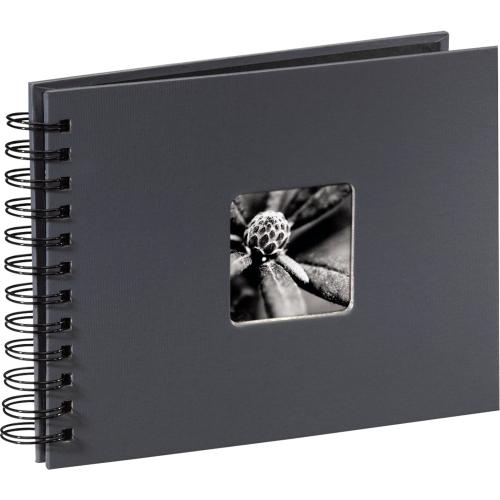 Hama "Fine Art" Spiral grau 24x17 50 schwarze Seiten   94884
