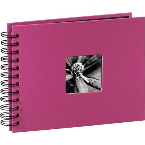 Hama "Fine Art" Spiral pink 24x17 50 schwarze Seiten  113674