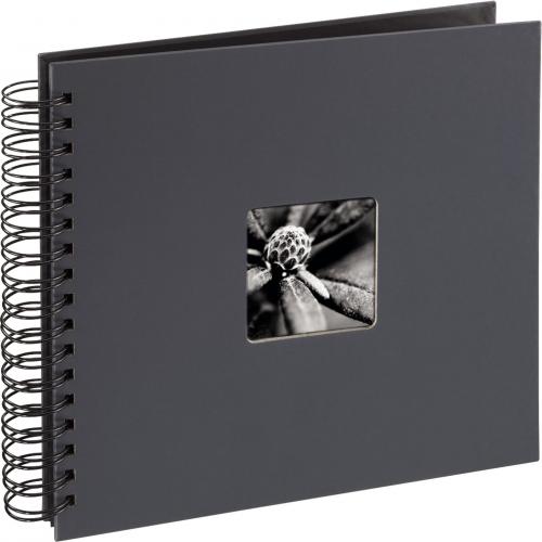 Hama "Fine Art" Spiral grau 28x24 50 schwarze Seiten   94879