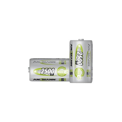 1x2 Ansmann maxE NiMH Akku Baby C 2500 mAh