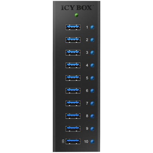 Raidsonic ICY BOX IB-AC6110 10-Port USB 3.0 Hub