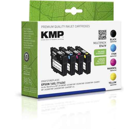 KMP E141V Multipack BK/C/M/Y kompatibel mit Epson T 163