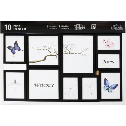 Nielsen 10er Frame Set schwarz Kunststoff Wechselrahmen 8999176
