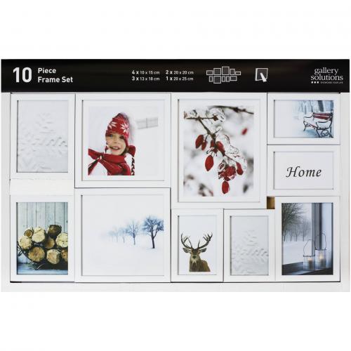 Nielsen 10er Frame Set weiß Kunststoff Wechselrahmen 8999175