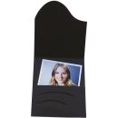 1x100 Daiber Passbildmappen Wave schwarz Leinenkarton       16020
