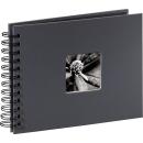 Hama "Fine Art" Spiral grau 24x17 50 schwarze Seiten   94884